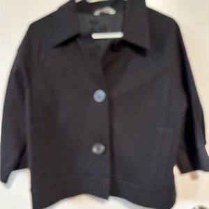 Calvin Klein black crop jacket with Button Detail